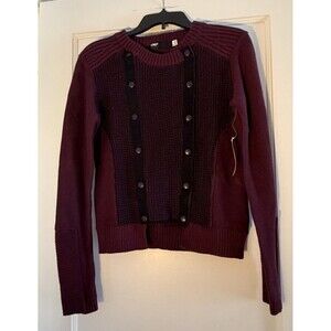 Fox Racing Fox Girl Women’s Burgundy Cardigan Sweater Brand New NWT XL